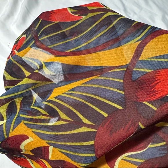 Molly Bracken Sheer Sleeveless Racerback Top Tropical Print– Size Small - Picture 7 of 7